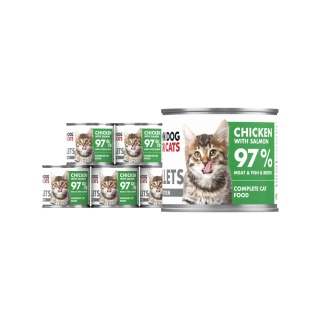 Zestaw John Dog for Cats Filety Kurczak i Łosoś 6x140g dla kociąt - karma mokra pełnoporcjowa