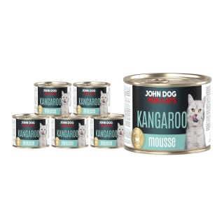 Zestaw John Dog for Cats mus kangur Kangaroo - karma mokra dla kota 6x200g