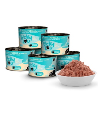 Zestaw Lucky Lou Lifestage Kitten Drób i pstrąg 6x200g