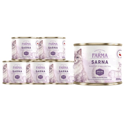 FARMA Sarna zestaw 6x200g - karma mokra dla kota monobiałkowa