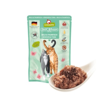 GranataPet DeliCATessen dziczyzna i tuńczyk z kurczakiem - karma dla kota 85g