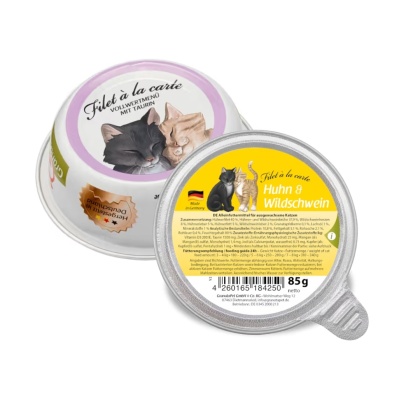 GranataPet Filet à la carte Huhn Wildschwein fileciki z kurczaka i dziczyzny 85g
