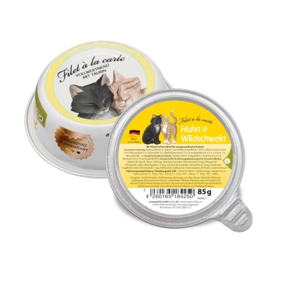 GranataPet Filet à la carte Huhn Wildschwein fileciki z kurczaka i dziczyzny 85g