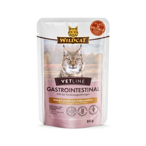 Wildcat VetLine Gastrointestinal Kaczka i indyk - karma dla kota 85g
